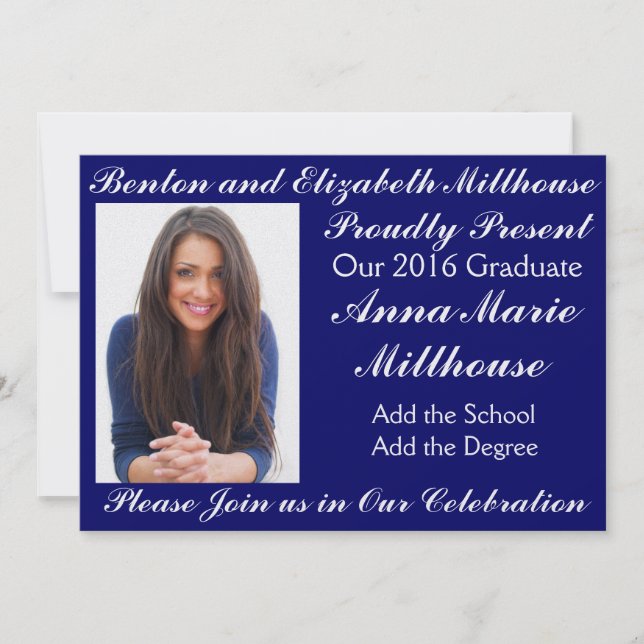 Invitación a la foto de graduación - SRF (Anverso)
