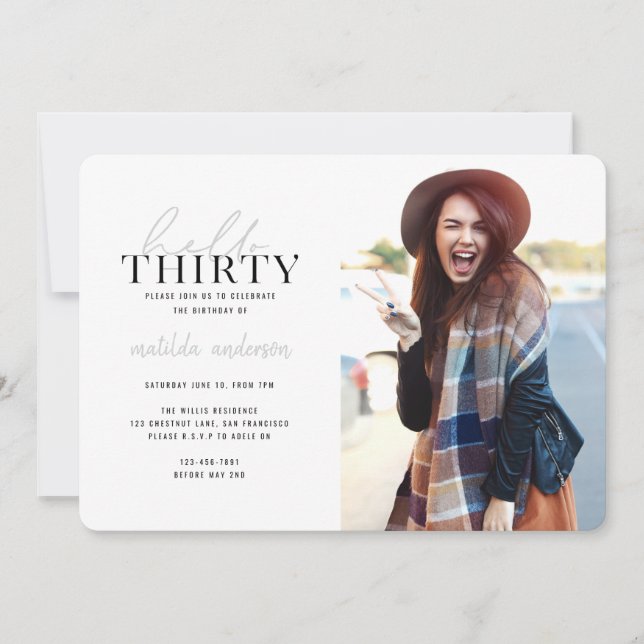 Invitación a la foto de guión y geométrica por tri (Anverso)