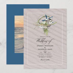 Invitación a la foto de la boda de la playa de ver