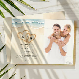 Invitación a la foto de la boda de Sand Hearts Bea