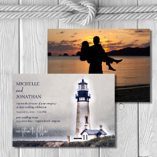 Invitación a la foto de la boda en la playa náutic