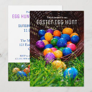 Invitación a la foto de la cacería de huevos de Pa