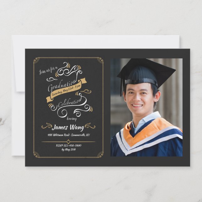 Invitación a la foto de la celebración de graduaci (Anverso)