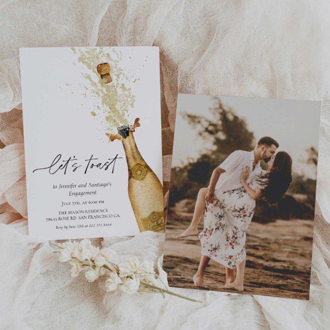 Invitación a la foto de la fiesta de compromiso de (Subido por el creador)