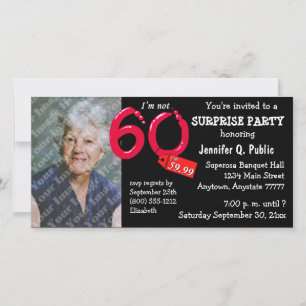 Invitación a la foto de la fiesta de cumpleaños 60