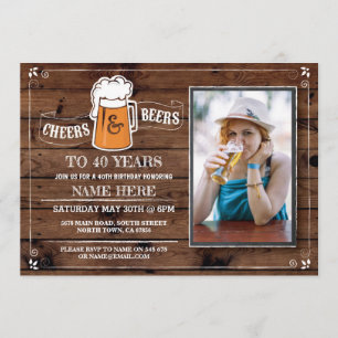 Invitación a la foto de la fiesta de cumpleaños de