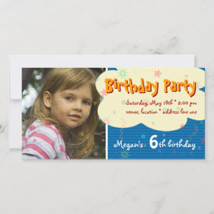 Invitación a la foto de la fiesta de cumpleaños de