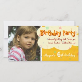 Invitación a la foto de la fiesta de cumpleaños de