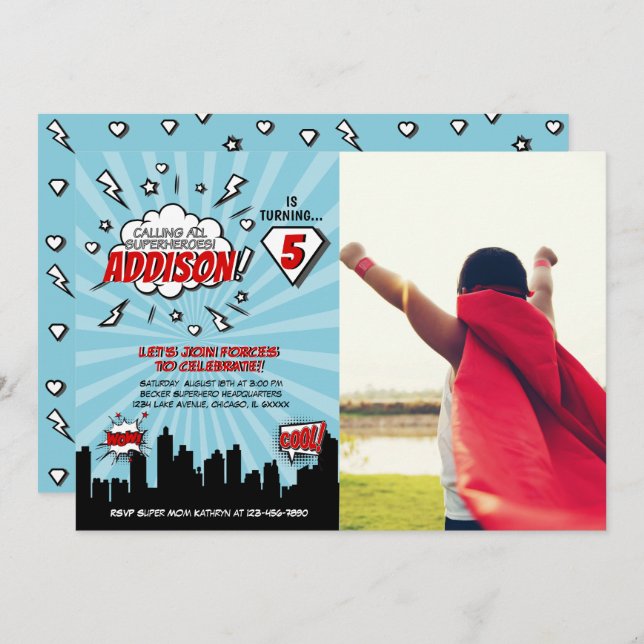 Invitación a la foto de la fiesta de cumpleaños de (Anverso / Reverso)