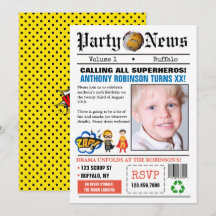 Invitación a la foto de la fiesta de cumpleaños de