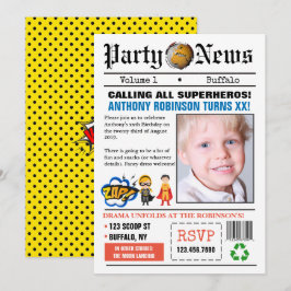 Invitación a la foto de la fiesta de cumpleaños de