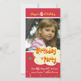 Invitación a la foto de la fiesta de cumpleaños de