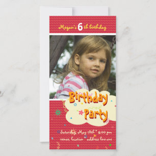 Invitación a la foto de la fiesta de cumpleaños de
