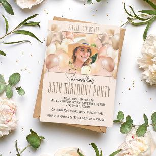 Invitación a la foto de la fiesta de cumpleaños de