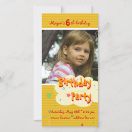 Invitación a la foto de la fiesta de cumpleaños de