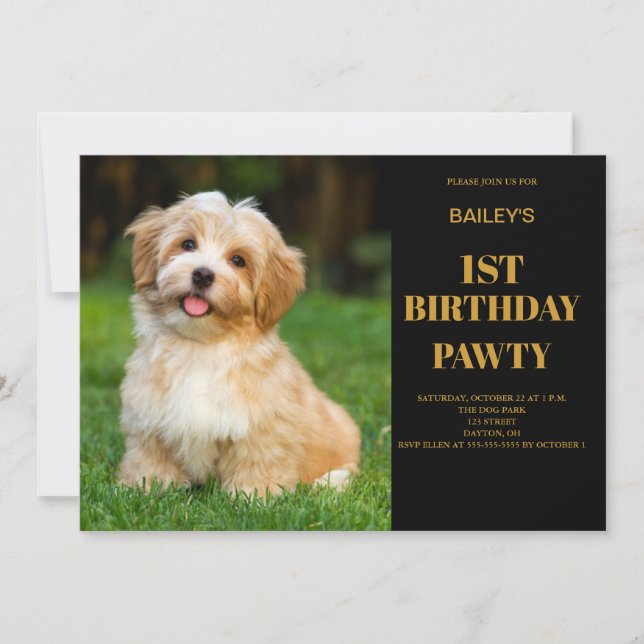Invitación a la foto de la fiesta de cumpleaños de (Anverso)
