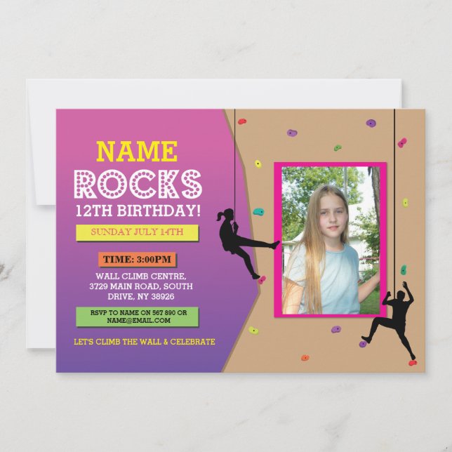 Invitación a la foto de la fiesta de cumpleaños de (Anverso)