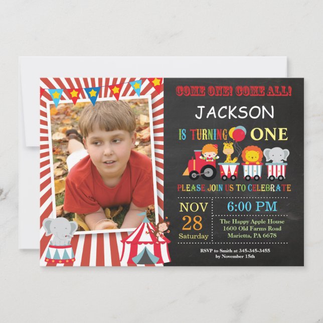 Invitación a la foto de la fiesta de cumpleaños de (Anverso)