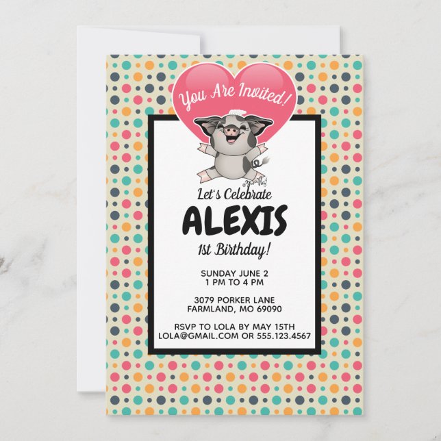 Invitación a la foto de la fiesta de cumpleaños de (Anverso)
