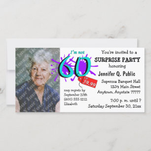 Invitación a la foto de la fiesta de cumpleaños nú