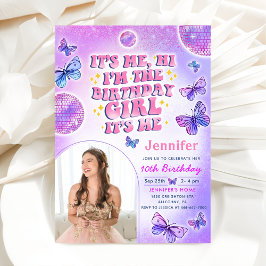 Invitación a la foto de la fiesta de cumpleaños Pu