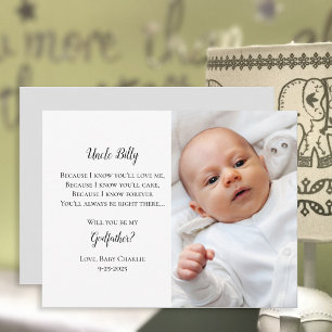 Invitación a la foto de la propuesta Be My Godfath