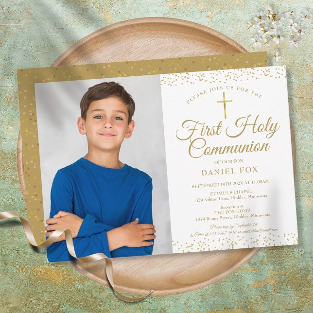 Invitación a la foto de la Santa Comunión sobre el (Subido por el creador)