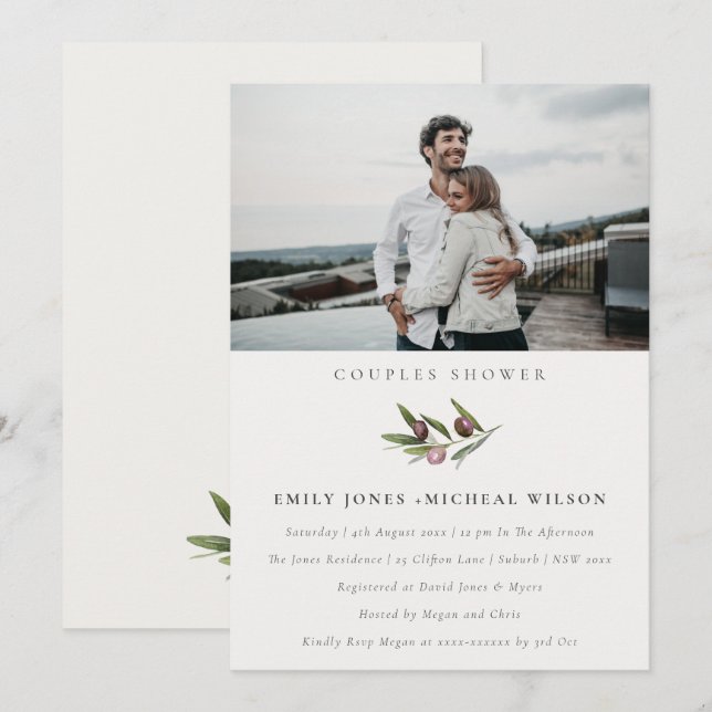 Invitación a la foto de las parejas de follaje de  (Anverso / Reverso)