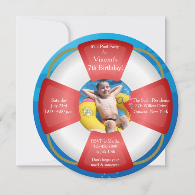 Invitación a la foto de Life Preserver (Anverso)