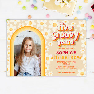 Invitación a la foto de los cinco cumpleaños de Gr