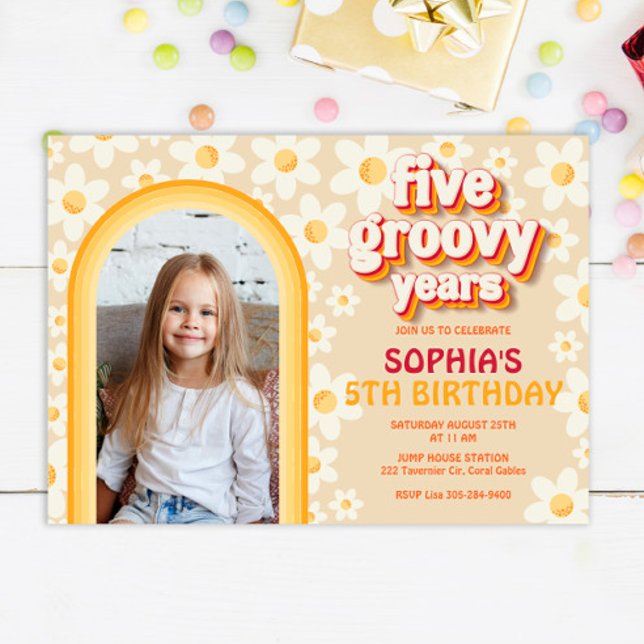 Invitación a la foto de los cinco cumpleaños de Gr (Subido por el creador)