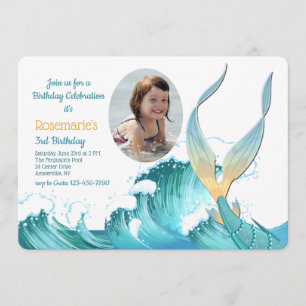 Invitación a la foto de Mermaid Tail
