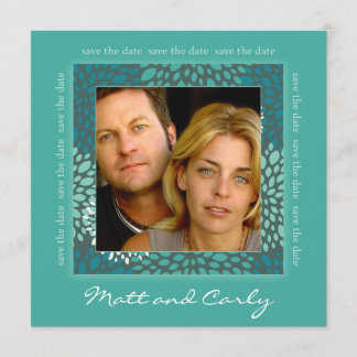 Invitación a la foto de Petals de color verde para