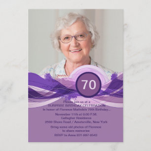 Invitación a la foto de Pluma hito de cumpleaños