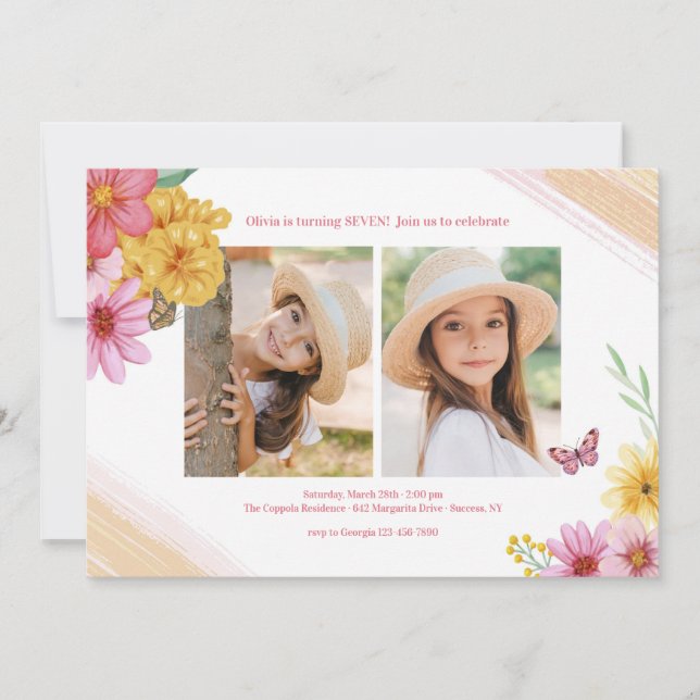 Invitación a la foto de primavera 2 (Anverso)