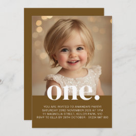 Invitación a la foto de primer cumpleaños en Caram