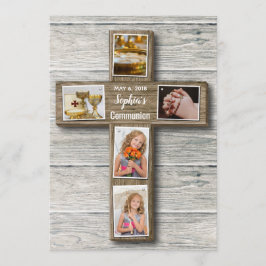 Invitación a la foto de Rustic Wood Cross