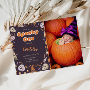 Invitación a la foto de un cumpleaños de Halloween