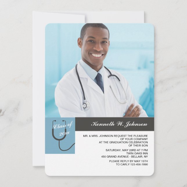 Invitación a la foto de un proveedor de salud (Anverso)