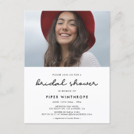 Invitación a la foto de una simple ducha de novia