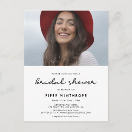 Invitación a la foto de una simple ducha de novia