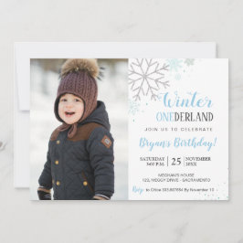 Invitación a la foto de Winter Birthday wonederlan