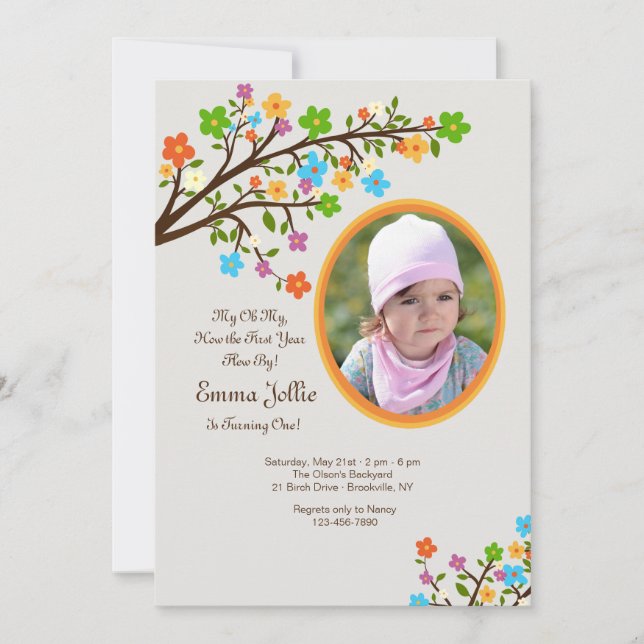 Invitación a la foto del abrazo de primavera (Anverso)