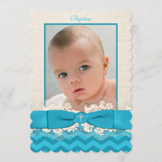 Invitación a la foto del bautismo de RIBBON IMPRES