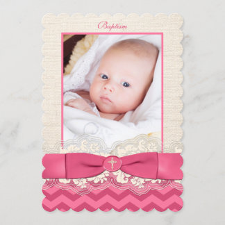 Invitación a la foto del bautismo de RIBBON IMPRES