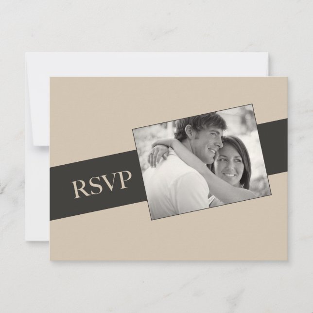 Invitación a la foto del Boda RSVP (Anverso)