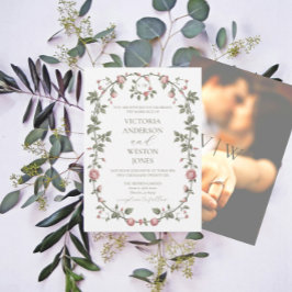 Invitación a la foto del Boda verde de Sage Garden