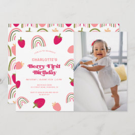 Invitación a la foto del Boho Rainbow de Berry Fir