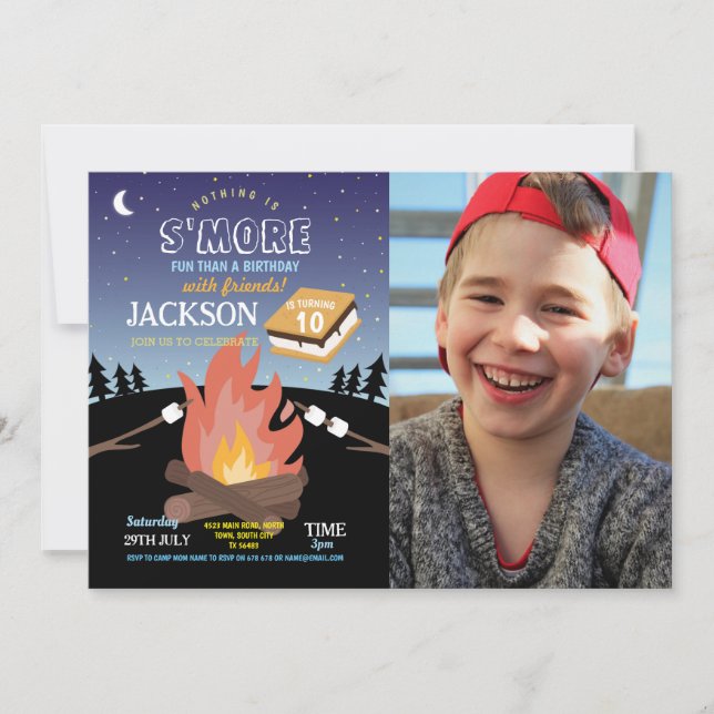 Invitación a la foto del campamento de Fiestas Cam (Anverso)