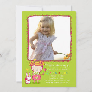 Invitación a la foto del Chica de cumpleaños
